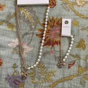 Ann Taylor Loft matching necklace and bracelet set